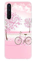 Pink Flowers Cycle Case for OnePlus Nord  (Design - 102)