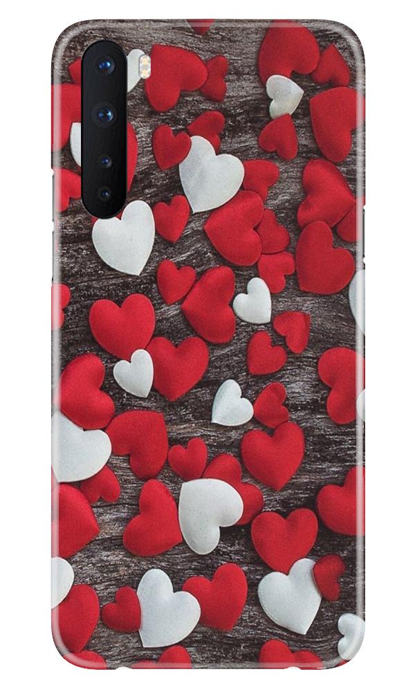 Red White Hearts Case for OnePlus Nord  (Design - 105)