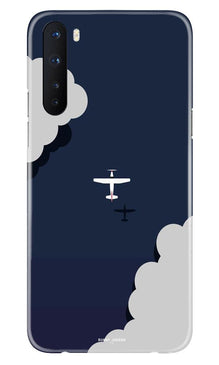 Clouds Plane Mobile Back Case for OnePlus Nord (Design - 196)