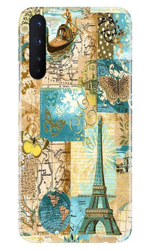Travel Eiffel Tower Mobile Back Case for OnePlus Nord (Design - 206)