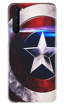 Captain America Shield Mobile Back Case for OnePlus Nord (Design - 250)