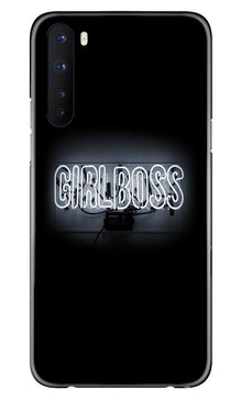 Girl Boss Black Mobile Back Case for OnePlus Nord (Design - 268)