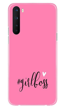 Girl Boss Pink Mobile Back Case for OnePlus Nord (Design - 269)