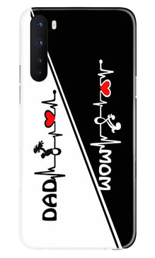 Love Mom Dad Mobile Back Case for OnePlus Nord (Design - 385)