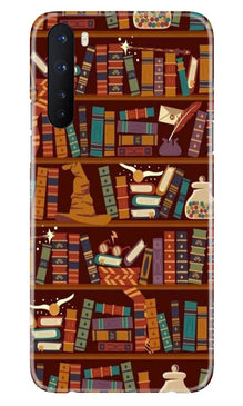 Book Shelf Mobile Back Case for OnePlus Nord (Design - 390)
