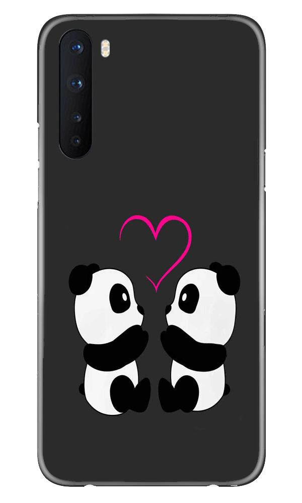 Panda Love Mobile Back Case for OnePlus Nord (Design - 398)