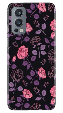 Rose Pattern Mobile Back Case for OnePlus Nord 2 5G (Design - 2)