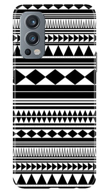 Black white Pattern Mobile Back Case for OnePlus Nord 2 5G (Design - 5)