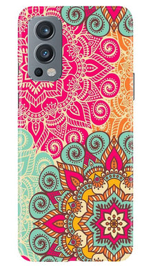 Rangoli art Mobile Back Case for OnePlus Nord 2 5G (Design - 6)