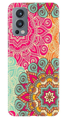 Rangoli art2 Mobile Back Case for OnePlus Nord 2 5G (Design - 29)