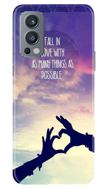 Fall in love Mobile Back Case for OnePlus Nord 2 5G (Design - 50)