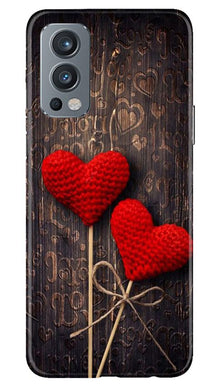Red Hearts Mobile Back Case for OnePlus Nord 2 5G (Design - 80)