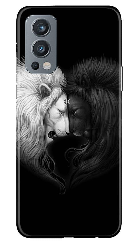 Dark White Lion Case for OnePlus Nord 2 5G(Design - 140)