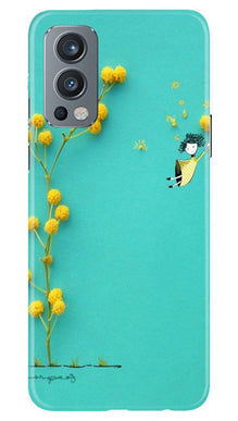 Flowers Girl Mobile Back Case for OnePlus Nord 2 5G (Design - 216)