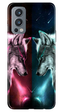 Wolf fight Mobile Back Case for OnePlus Nord 2 5G (Design - 221)