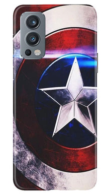 Captain America Shield Mobile Back Case for OnePlus Nord 2 5G (Design - 250)