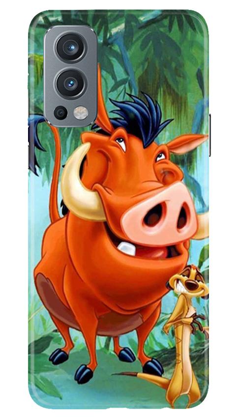 Timon and Pumbaa Mobile Back Case for OnePlus Nord 2 5G (Design - 305)