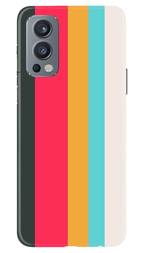 Color Pattern Mobile Back Case for OnePlus Nord 2 5G (Design - 369)