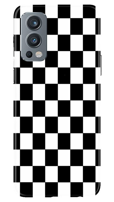 Black White Boxes Mobile Back Case for OnePlus Nord 2 5G (Design - 372)