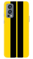 Black Yellow Pattern Mobile Back Case for OnePlus Nord 2 5G (Design - 377)