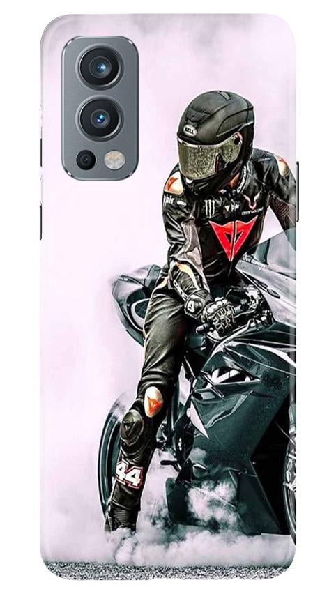 Biker Mobile Back Case for OnePlus Nord 2 5G (Design - 383)