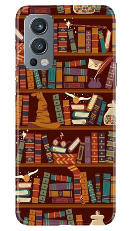 Book Shelf Mobile Back Case for OnePlus Nord 2 5G (Design - 390)