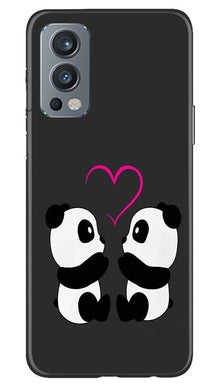 Panda Love Mobile Back Case for OnePlus Nord 2 5G (Design - 398)
