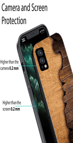 Wooden Design Metal Mobile Case for OnePlus Nord 2 5G