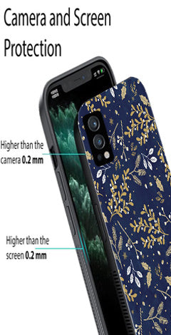 Floral Pattern  Metal Mobile Case for OnePlus Nord 2 5G
