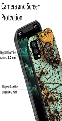 Map Design Metal Mobile Case for OnePlus Nord 2 5G