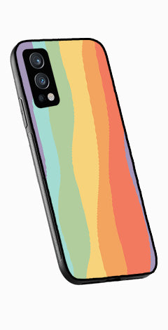 Muted Rainbow Metal Mobile Case for OnePlus Nord 2 5G   (Design No -02)