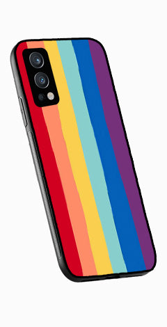 Rainbow MultiColor Metal Mobile Case for OnePlus Nord 2 5G   (Design No -03)