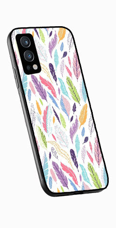 Colorful Feathers Metal Mobile Case for OnePlus Nord 2 5G   (Design No -06)