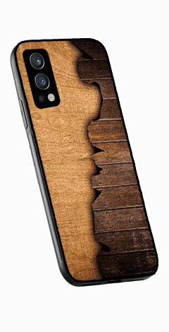 Wooden Design Metal Mobile Case for OnePlus Nord 2 5G   (Design No -13)