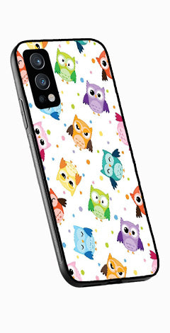 Owls Pattern Metal Mobile Case for OnePlus Nord 2 5G   (Design No -20)