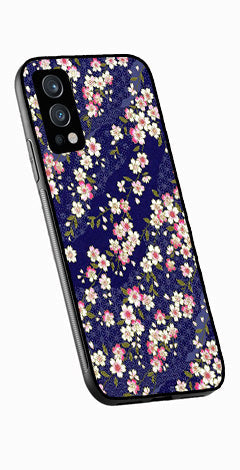 Flower Design Metal Mobile Case for OnePlus Nord 2 5G   (Design No -25)
