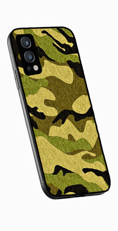 Army Pattern Metal Mobile Case for OnePlus Nord 2 5G   (Design No -35)
