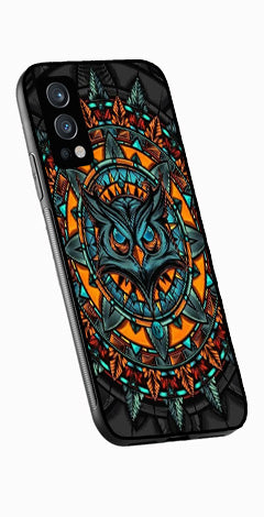 Owl Pattern Metal Mobile Case for OnePlus Nord 2 5G   (Design No -42)