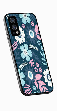 Flower Leaves Design Metal Mobile Case for OnePlus Nord 2 5G   (Design No -50)