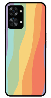Muted Rainbow Metal Mobile Case for OnePlus Nord 2T 5G