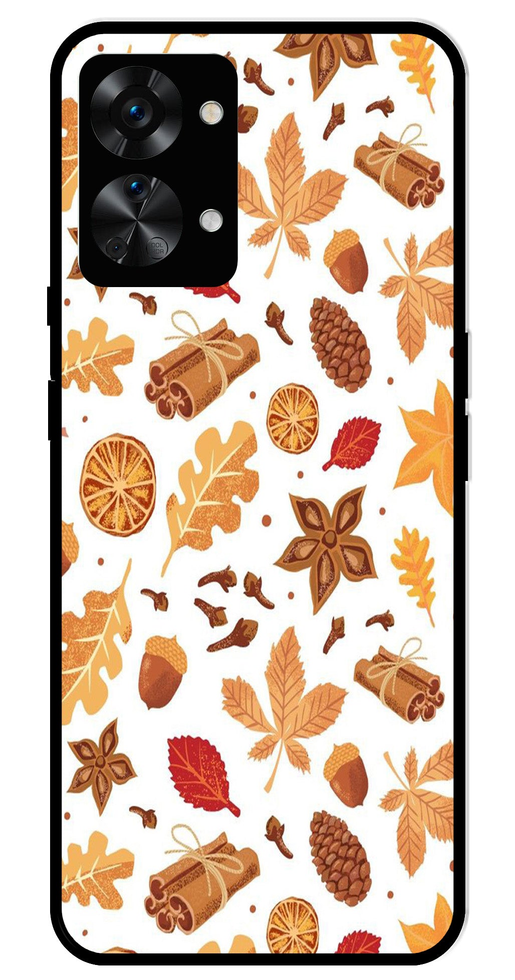 Autumn Leaf Metal Mobile Case for OnePlus Nord 2T 5G