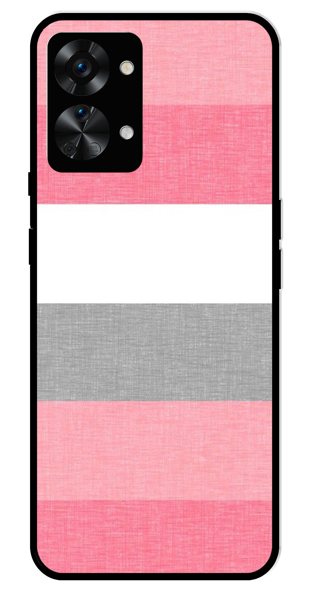 Pink Pattern Metal Mobile Case for OnePlus Nord 2T 5G