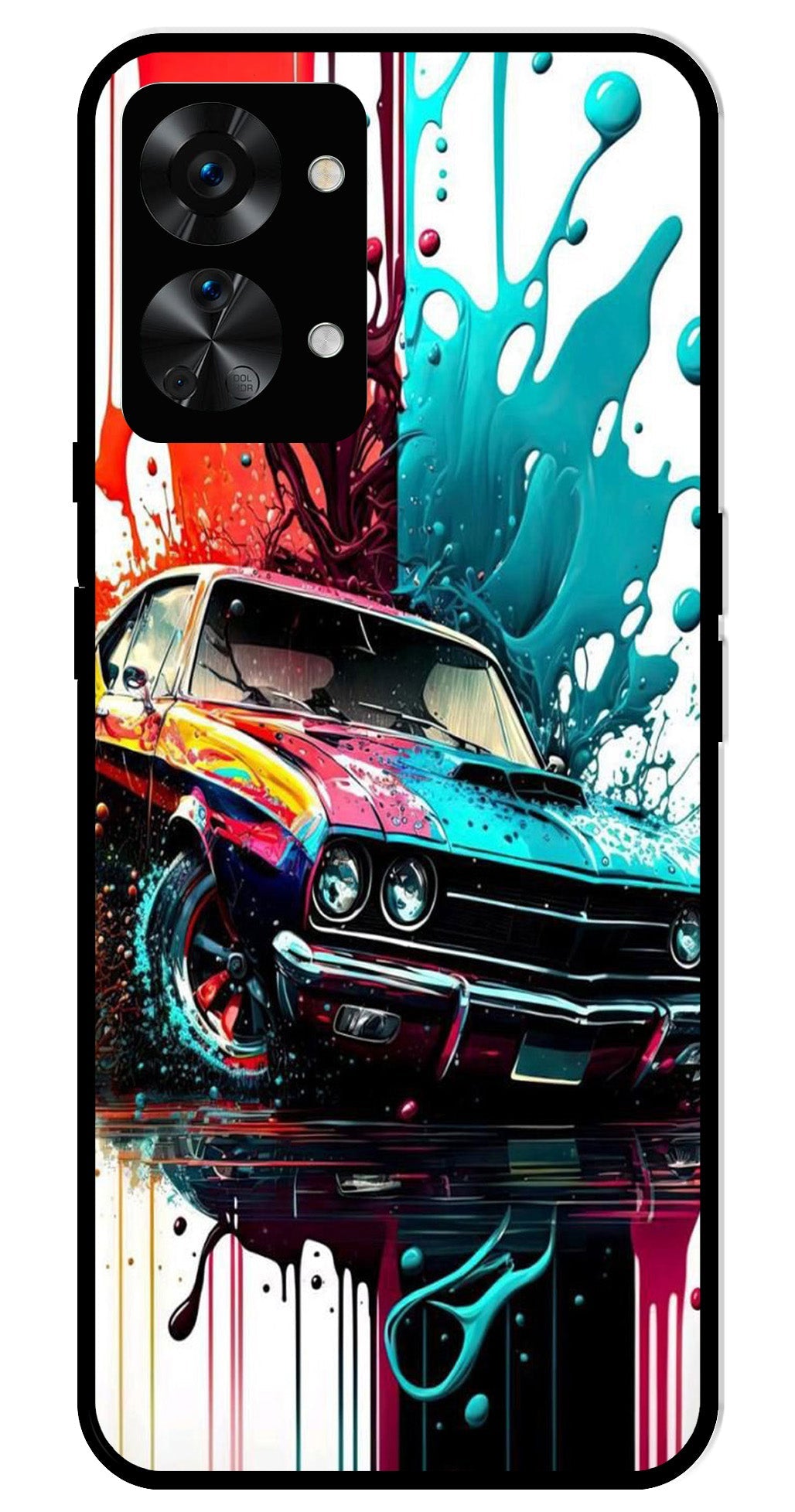 Vintage Car Metal Mobile Case for OnePlus Nord 2T 5G