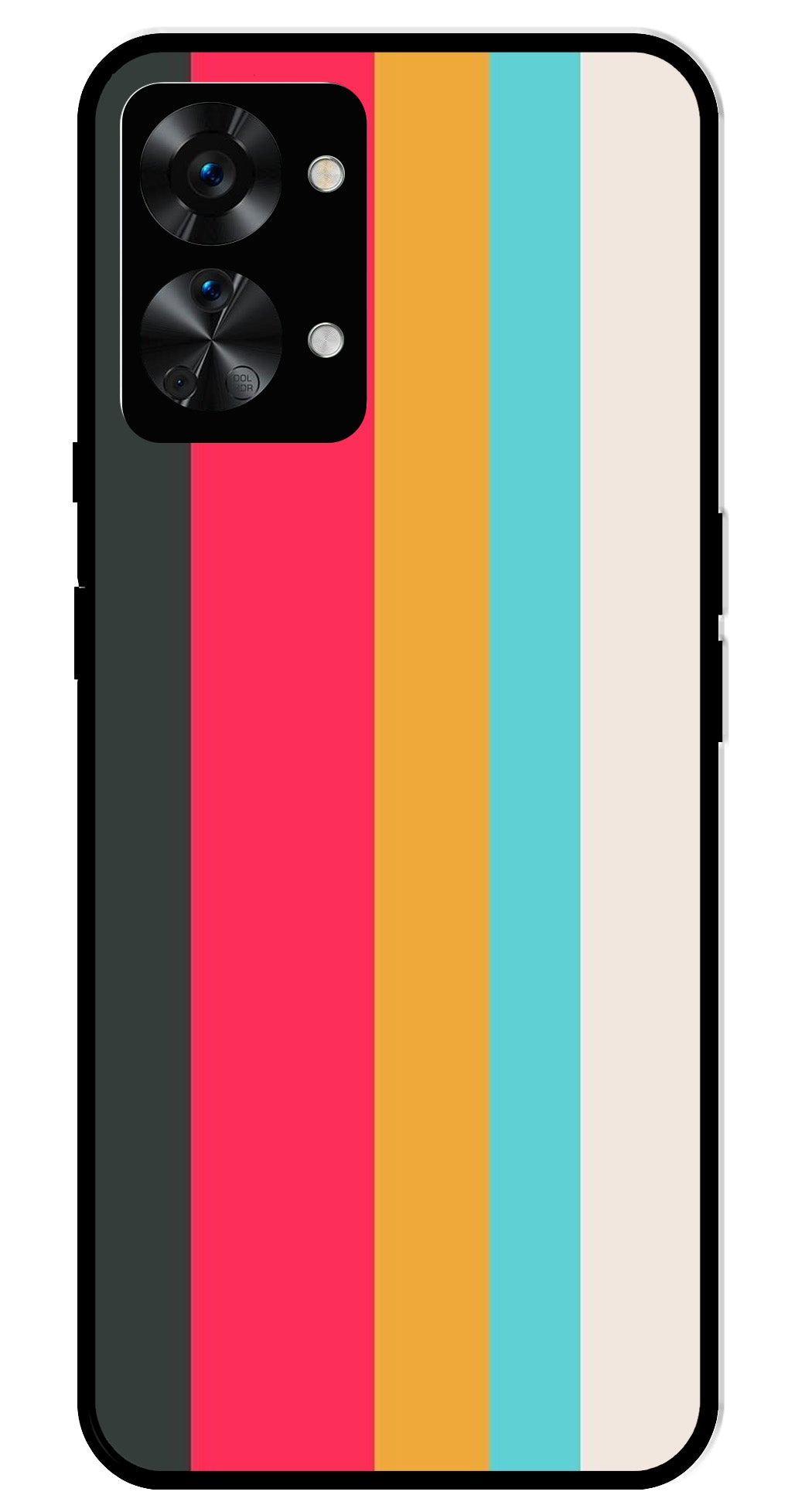 Muted Rainbow Metal Mobile Case for OnePlus Nord 2T 5G