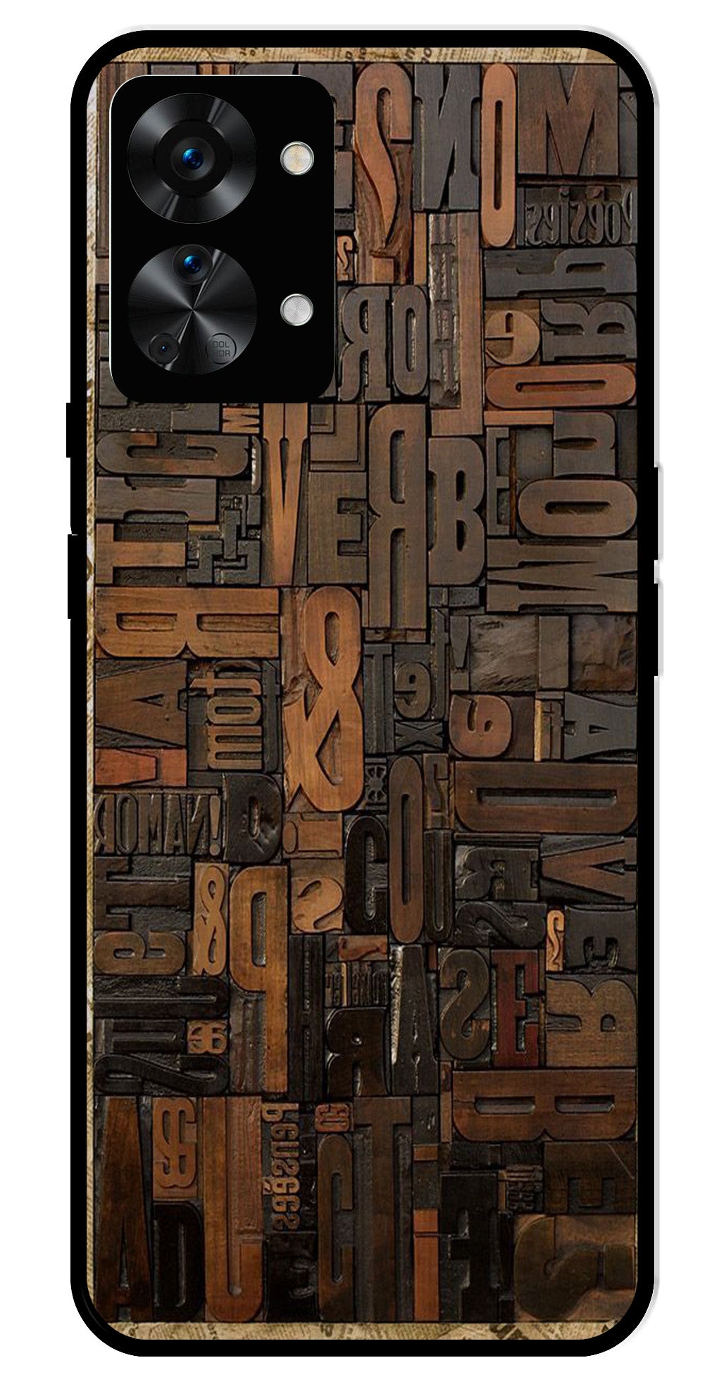 Alphabets Metal Mobile Case for OnePlus Nord 2T 5G