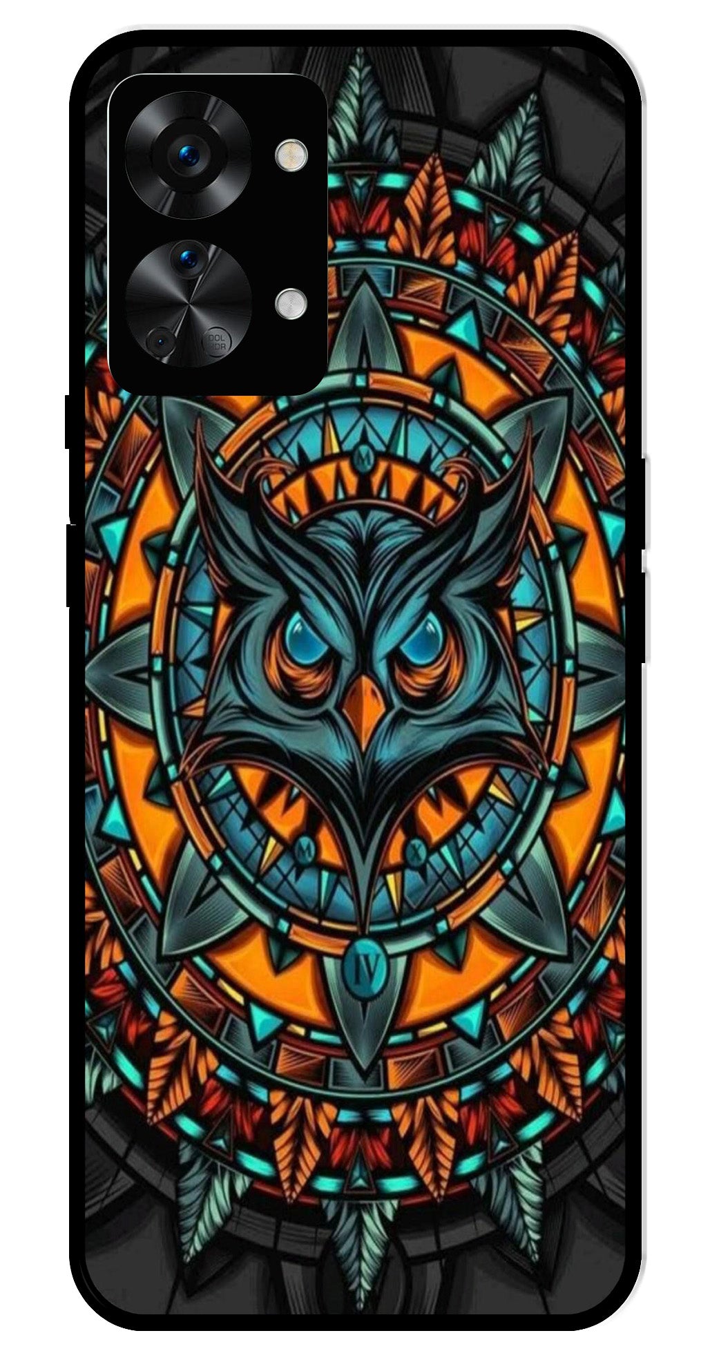 Owl Pattern Metal Mobile Case for OnePlus Nord 2T 5G