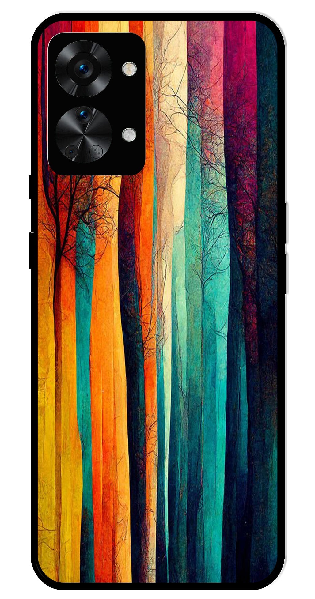 Modern Art Colorful Metal Mobile Case for OnePlus Nord 2T 5G