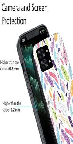 Colorful Feathers Metal Mobile Case for OnePlus Nord 2T 5G