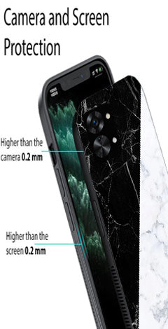 Black White Marble Design Metal Mobile Case for OnePlus Nord 2T 5G