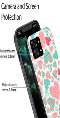 Hearts Pattern Metal Mobile Case for OnePlus Nord 2T 5G